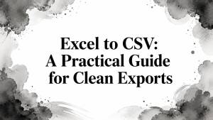 Excel to CSV: A Practical Guide for Clean Exports